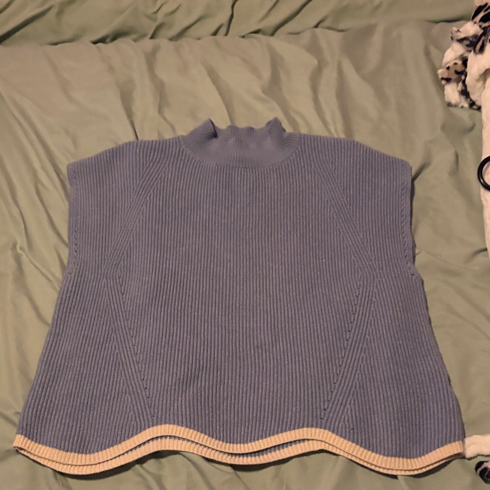 Eesome Blue Cowl Neck Sweater
